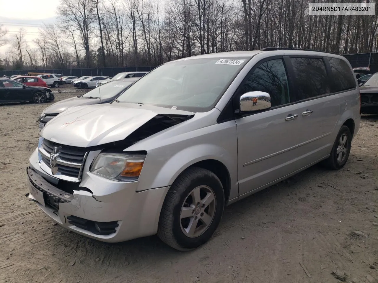 2010 Dodge Grand Caravan Sxt VIN: 2D4RN5D17AR483201 Lot: 43807334