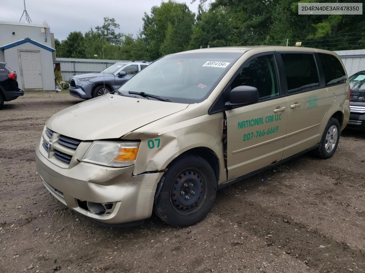 2010 Dodge Grand Caravan Se VIN: 2D4RN4DE3AR478350 Lot: 66914154