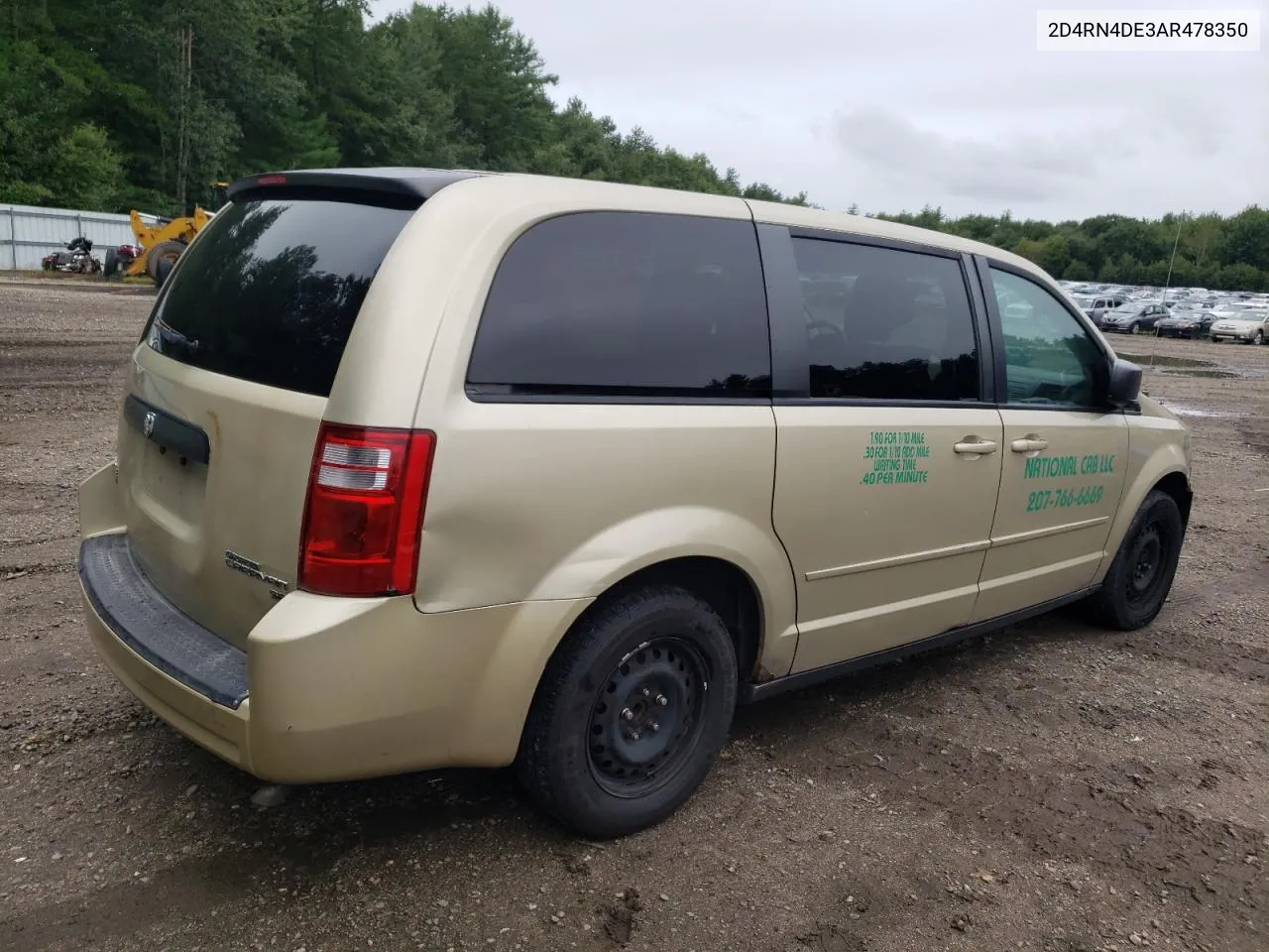 2010 Dodge Grand Caravan Se VIN: 2D4RN4DE3AR478350 Lot: 66914154