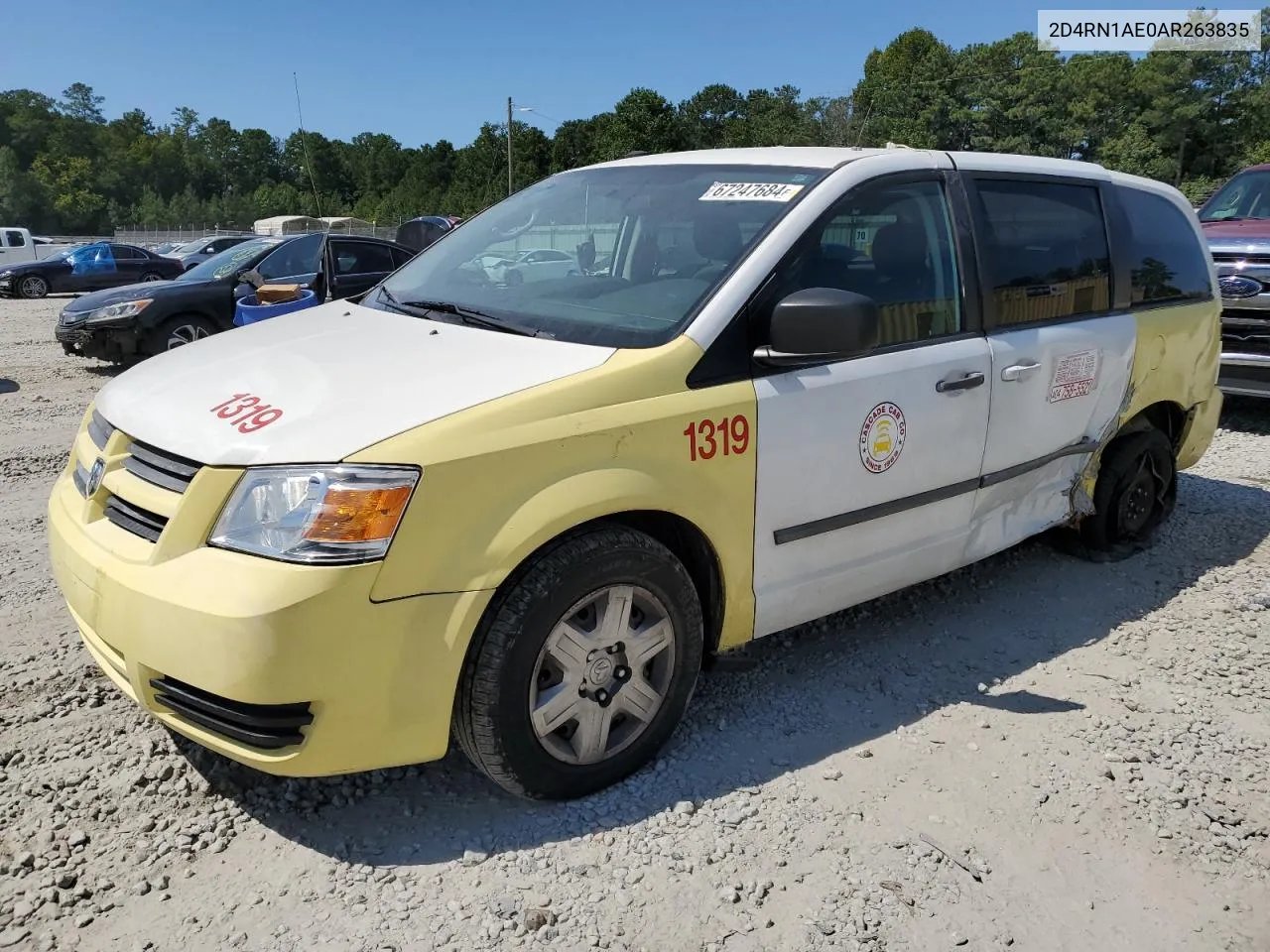 2010 Dodge Grand Caravan C/V VIN: 2D4RN1AE0AR263835 Lot: 67247684