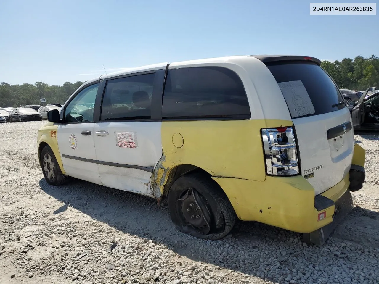 2010 Dodge Grand Caravan C/V VIN: 2D4RN1AE0AR263835 Lot: 67247684