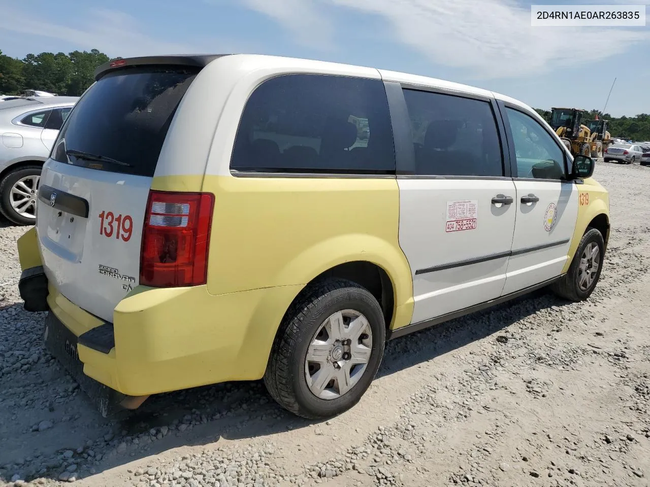 2010 Dodge Grand Caravan C/V VIN: 2D4RN1AE0AR263835 Lot: 67247684