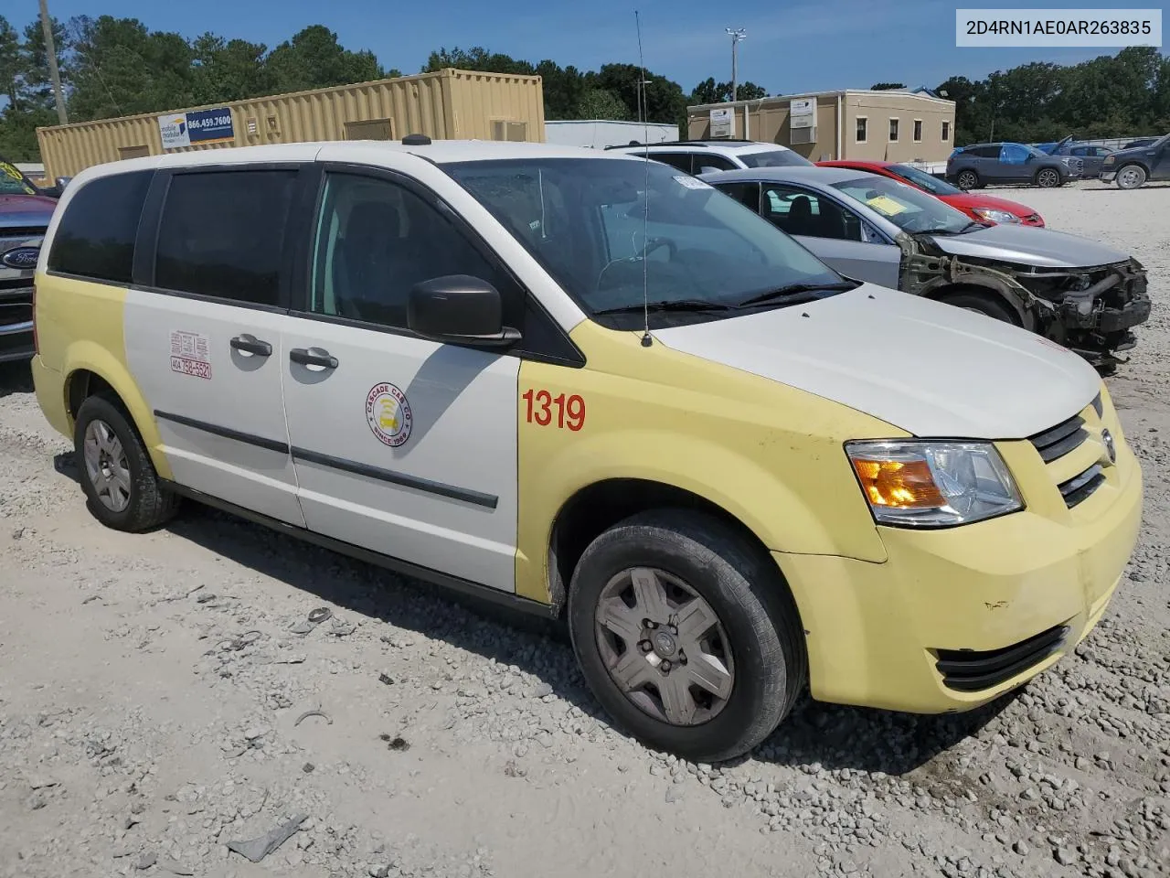 2010 Dodge Grand Caravan C/V VIN: 2D4RN1AE0AR263835 Lot: 67247684