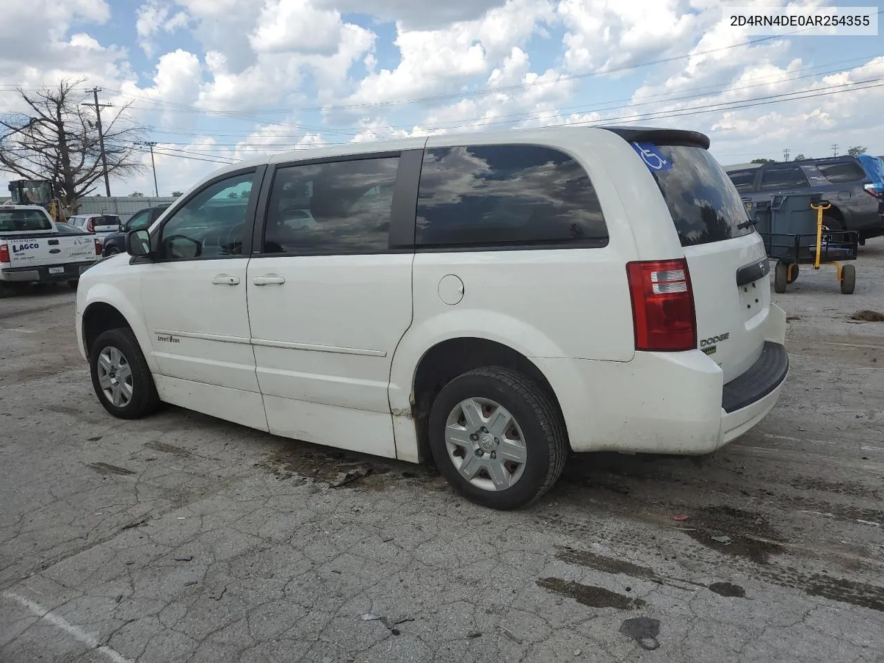 2010 Dodge Grand Caravan Se VIN: 2D4RN4DE0AR254355 Lot: 70369104