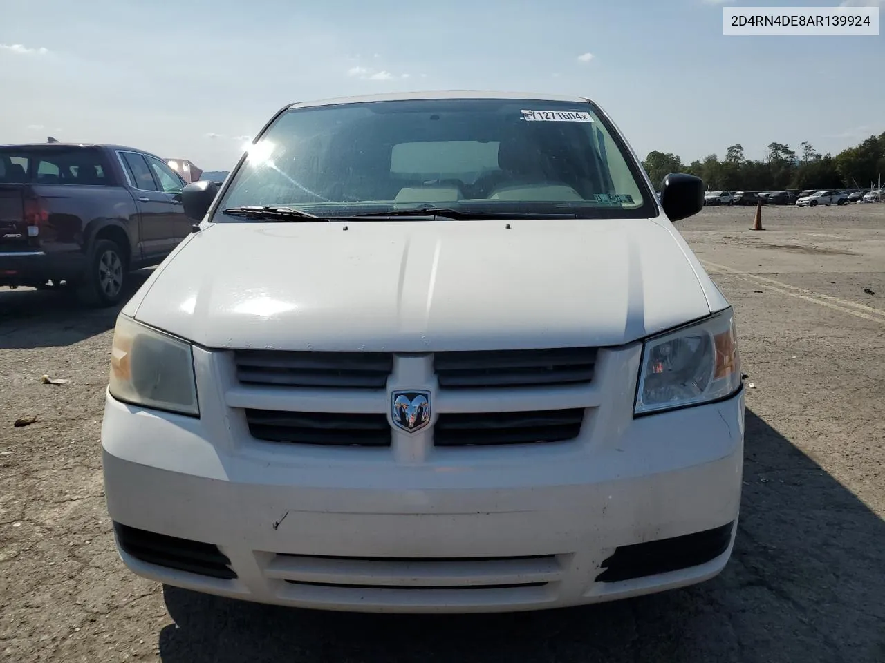 2010 Dodge Grand Caravan Se VIN: 2D4RN4DE8AR139924 Lot: 71271604