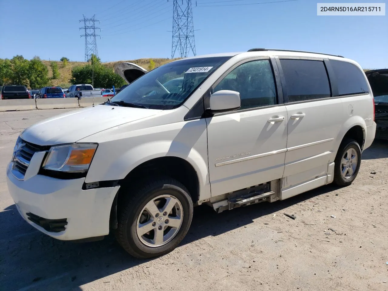 2010 Dodge Grand Caravan Sxt VIN: 2D4RN5D16AR215711 Lot: 72431914