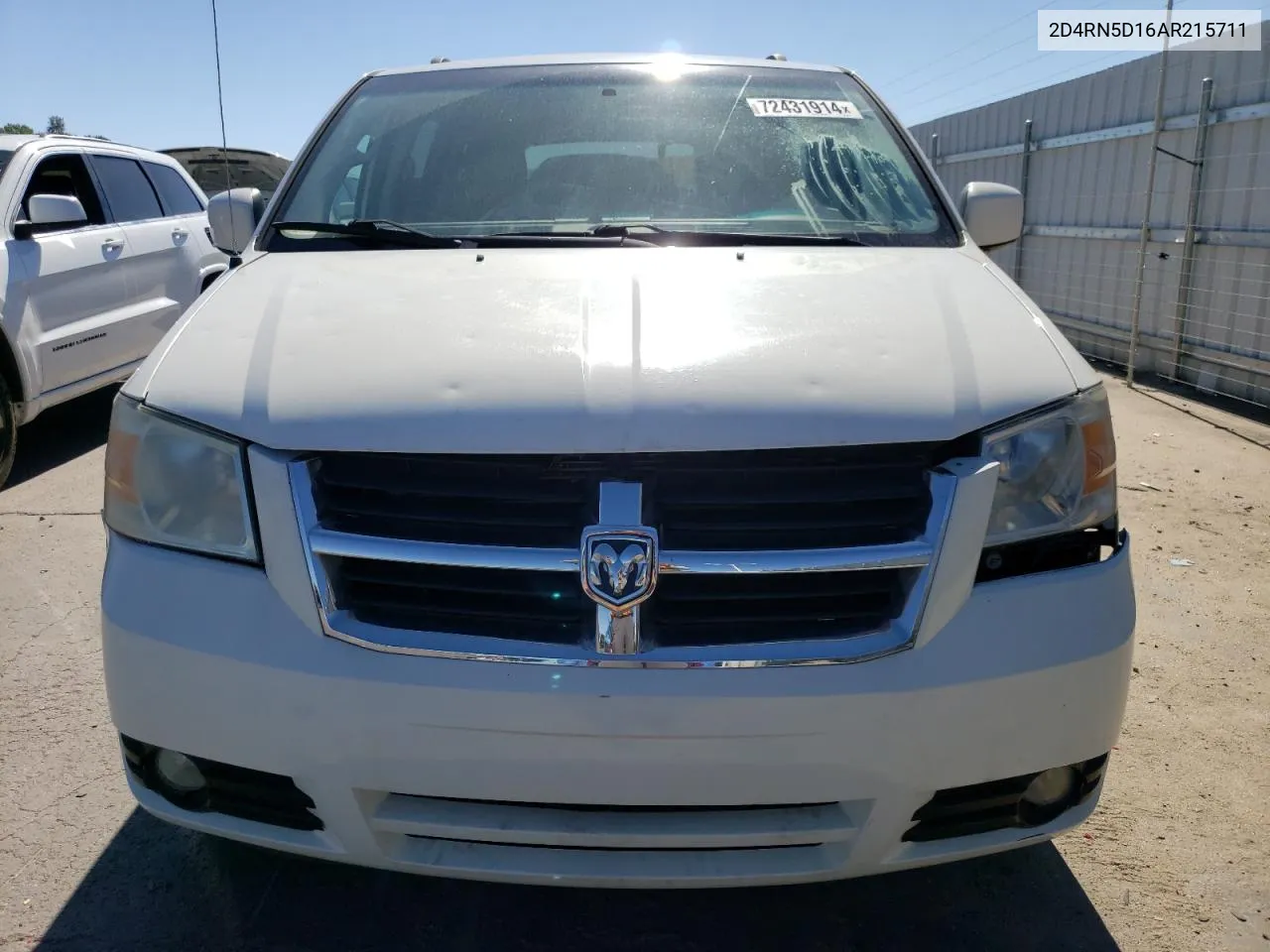 2010 Dodge Grand Caravan Sxt VIN: 2D4RN5D16AR215711 Lot: 72431914