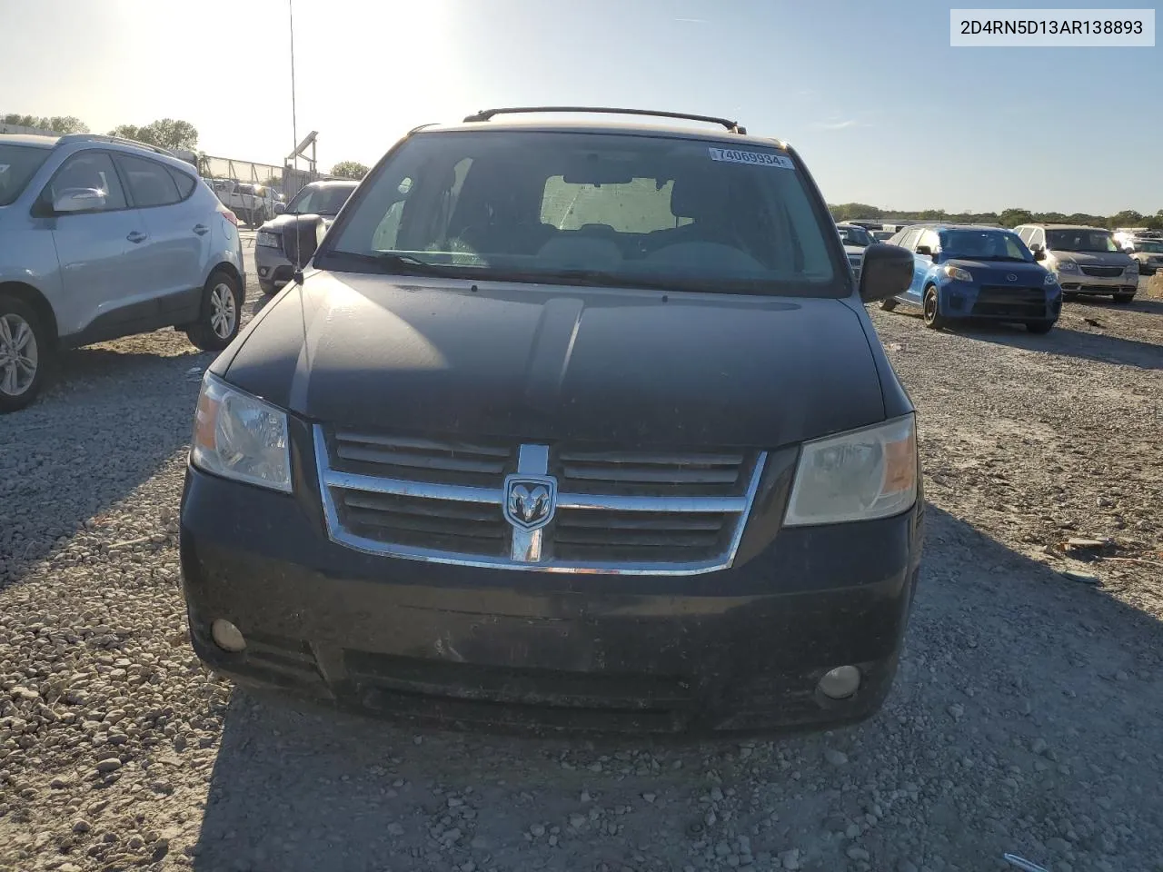 2010 Dodge Grand Caravan Sxt VIN: 2D4RN5D13AR138893 Lot: 74069934