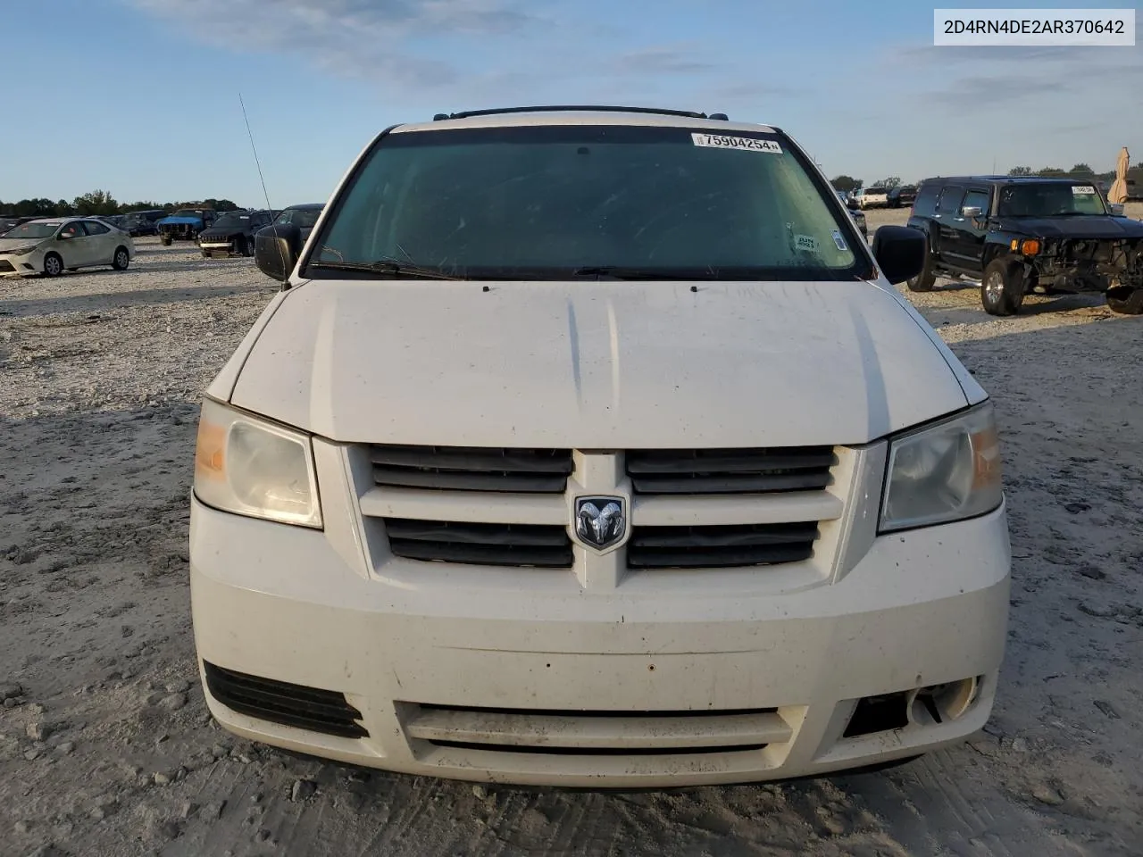 2010 Dodge Grand Caravan Se VIN: 2D4RN4DE2AR370642 Lot: 75904254