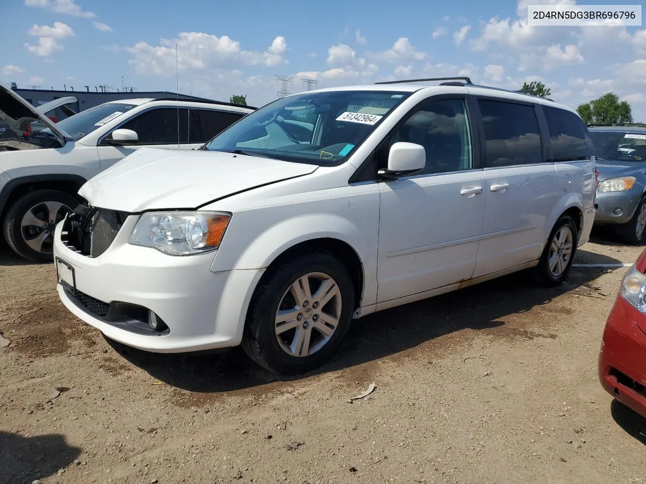 2011 Dodge Grand Caravan Crew VIN: 2D4RN5DG3BR696796 Lot: 51342964