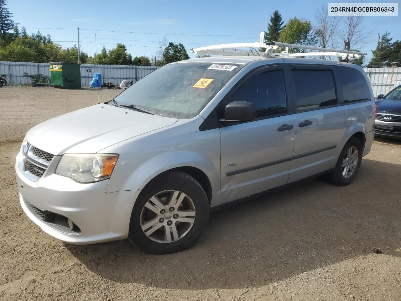 2011 Dodge Grand Caravan Express VIN: 2D4RN4DG0BR806343 Lot: 65926184