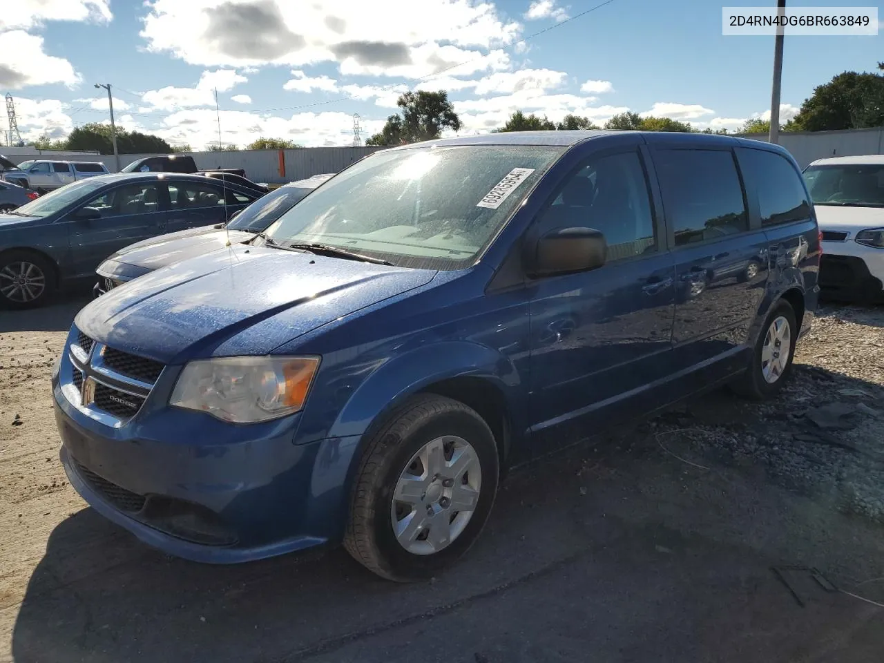 2011 Dodge Grand Caravan Express VIN: 2D4RN4DG6BR663849 Lot: 69285964