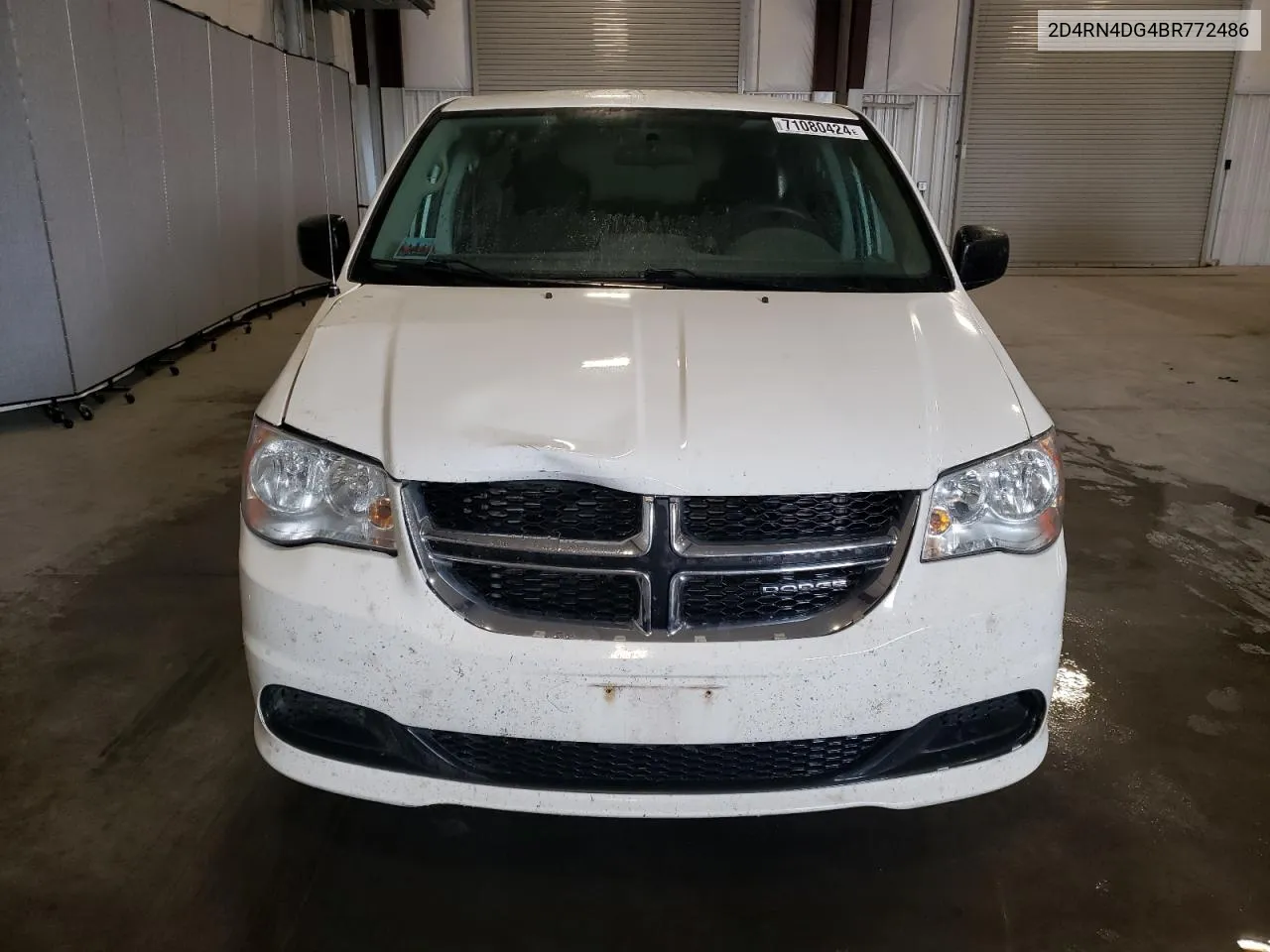 2011 Dodge Grand Caravan Express VIN: 2D4RN4DG4BR772486 Lot: 71080424