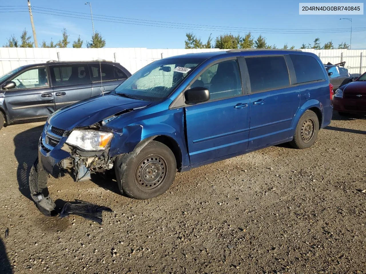 2011 Dodge Grand Caravan Express VIN: 2D4RN4DG0BR740845 Lot: 71825084