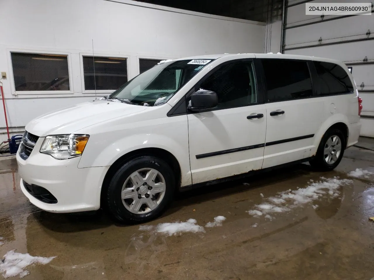 2011 Dodge Grand Caravan C/V VIN: 2D4JN1AG4BR600930 Lot: 78688264