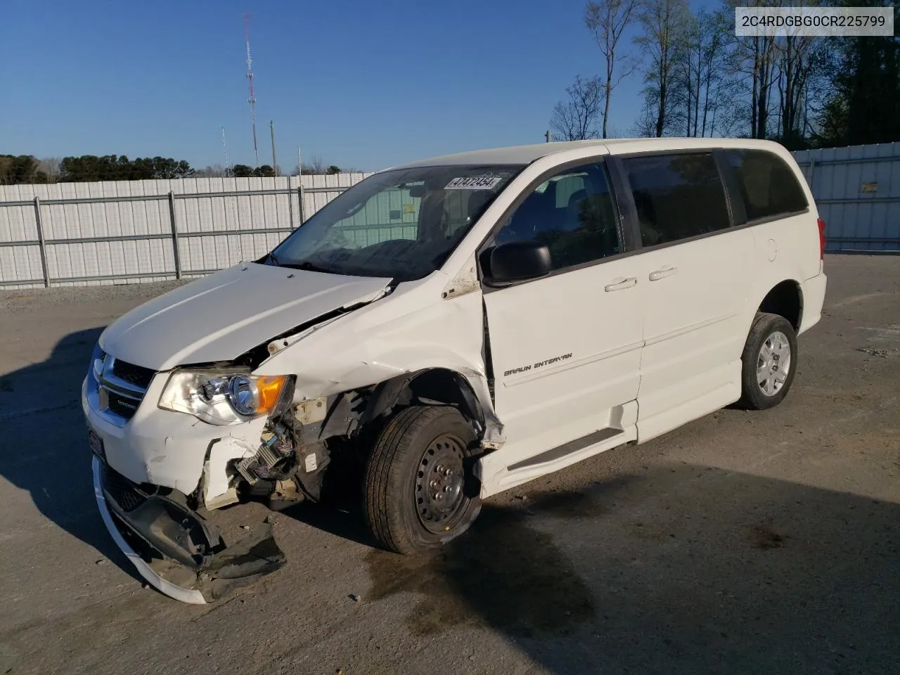 2012 Dodge Grand Caravan Se VIN: 2C4RDGBG0CR225799 Lot: 47472454