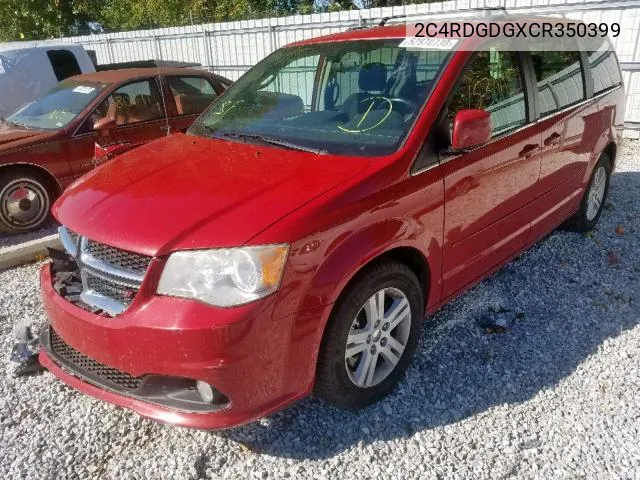 2C4RDGDGXCR350399 2012 Dodge Grand Caravan Crew