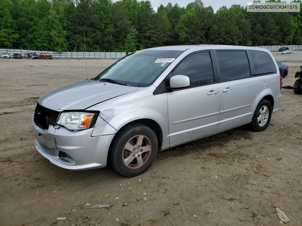 2012 Dodge Grand Caravan Sxt VIN: 2C4RDGCG1CR341575 Lot: 53026154