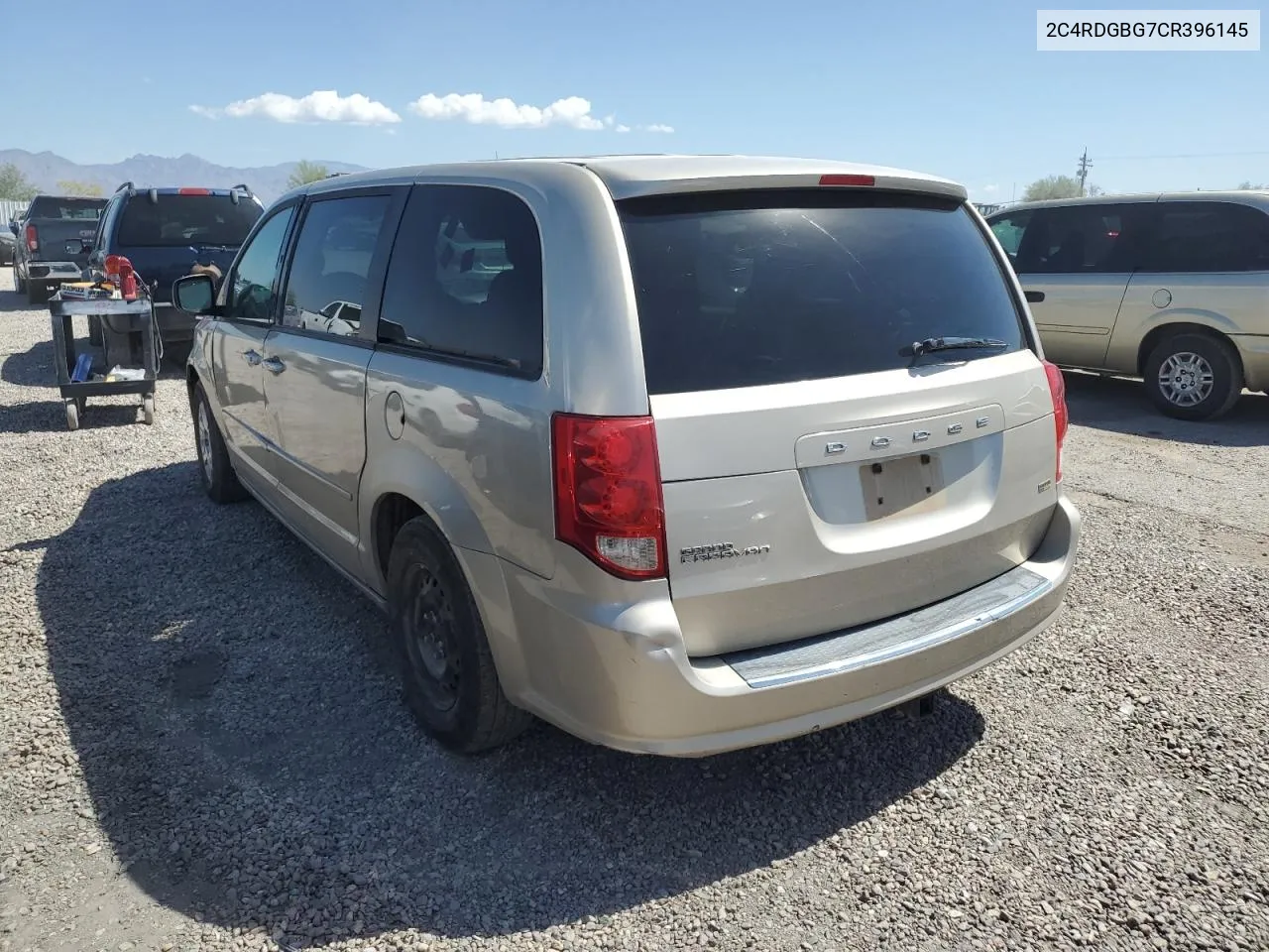 2012 Dodge Grand Caravan Se VIN: 2C4RDGBG7CR396145 Lot: 55047344