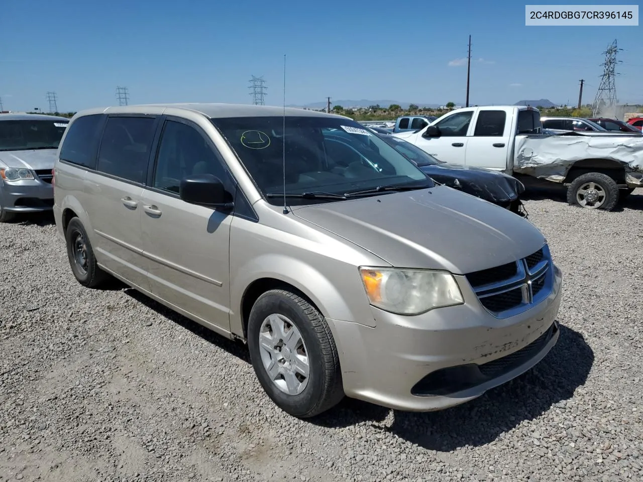 2012 Dodge Grand Caravan Se VIN: 2C4RDGBG7CR396145 Lot: 55047344