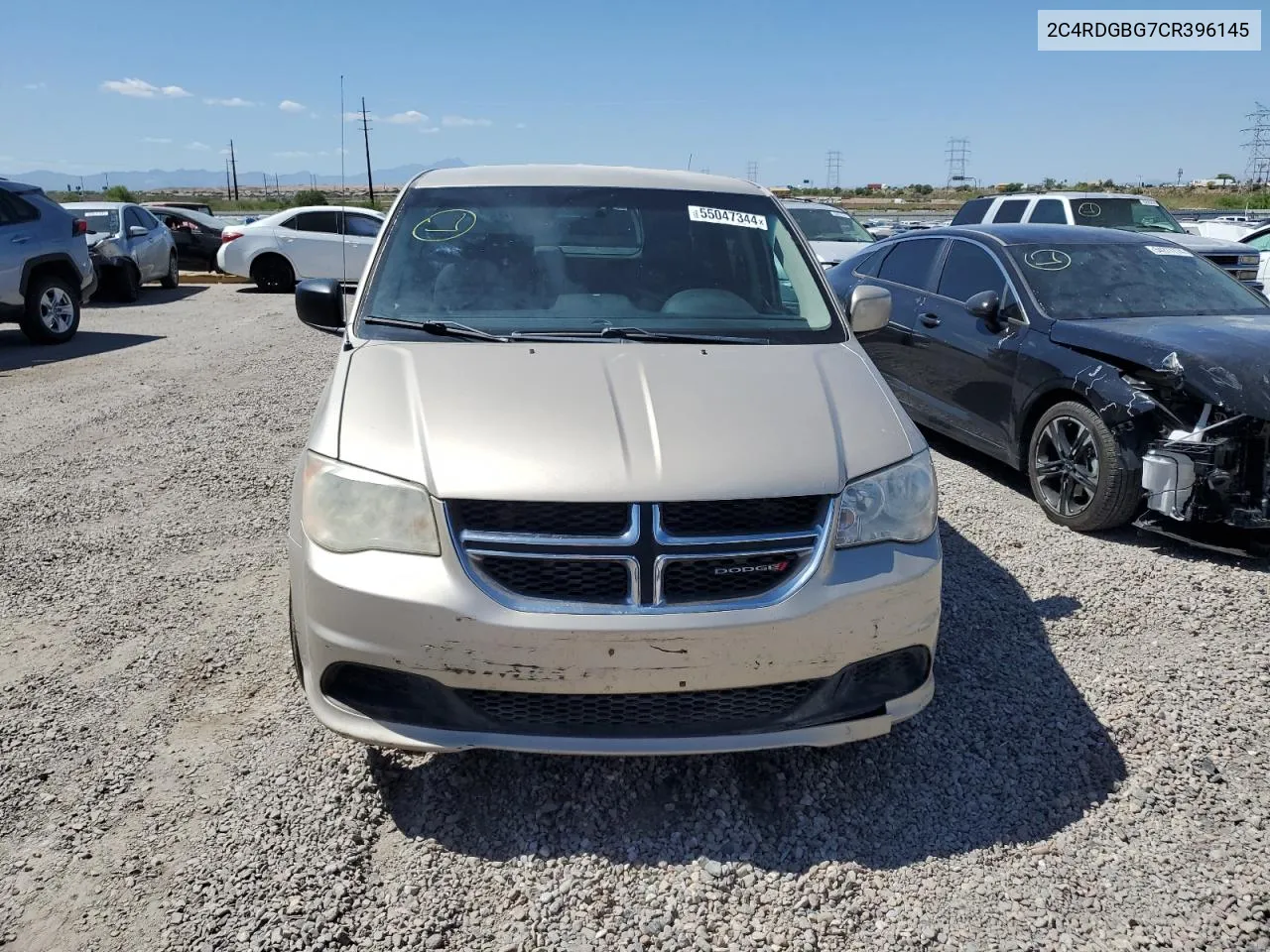 2012 Dodge Grand Caravan Se VIN: 2C4RDGBG7CR396145 Lot: 55047344