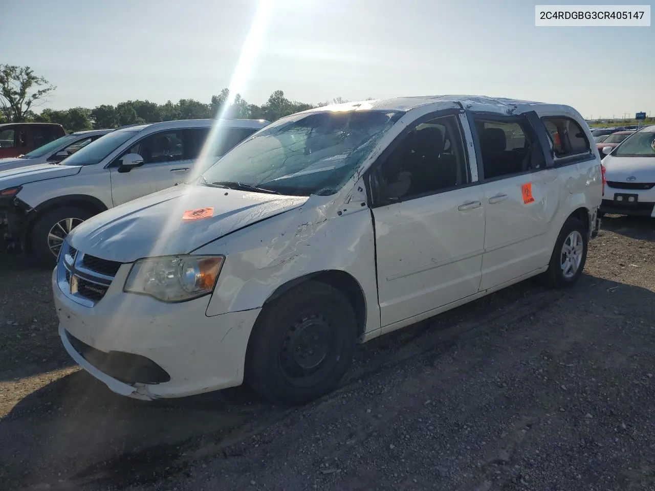 2012 Dodge Grand Caravan Se VIN: 2C4RDGBG3CR405147 Lot: 56506634