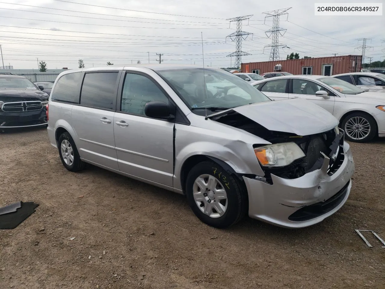 2012 Dodge Grand Caravan Se VIN: 2C4RDGBG6CR349527 Lot: 57787974