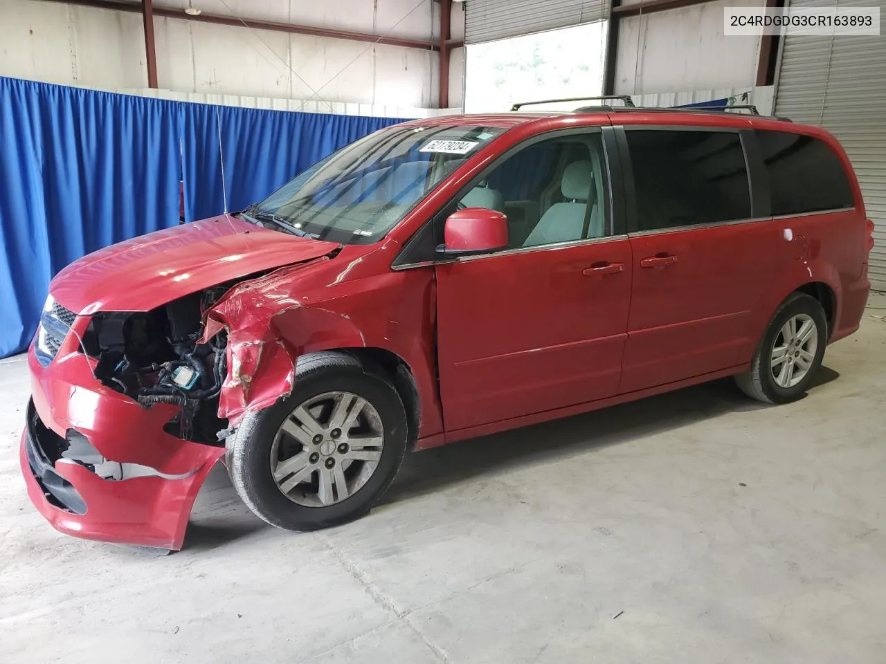 2012 Dodge Grand Caravan Crew VIN: 2C4RDGDG3CR163893 Lot: 62179234