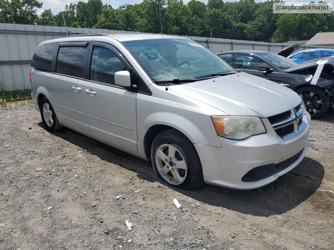 2012 Dodge Grand Caravan Sxt VIN: 2C4RDGCG6CR104161 Lot: 62400784