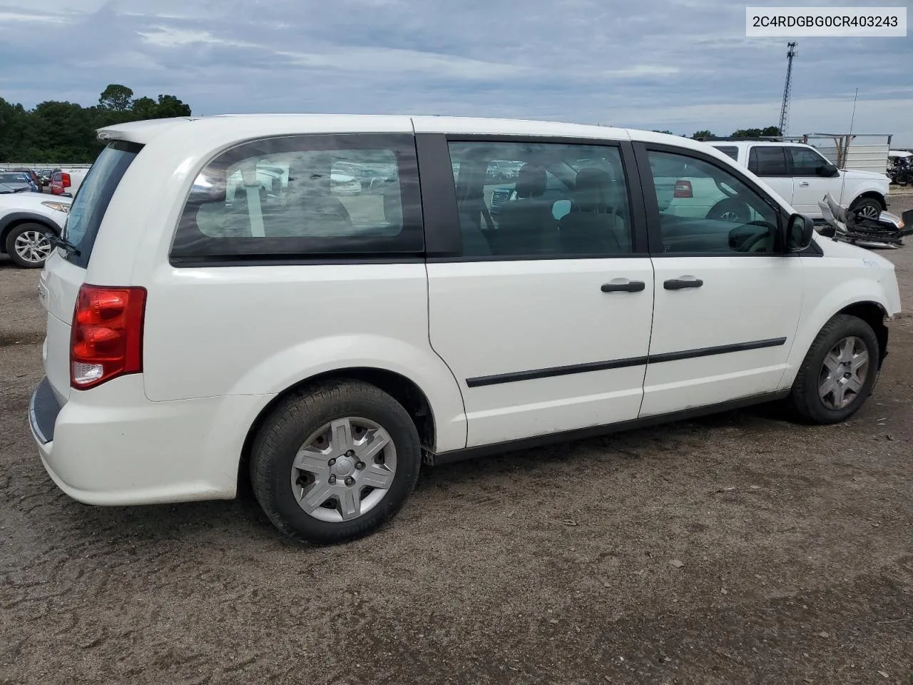 2C4RDGBG0CR403243 2012 Dodge Grand Caravan Se