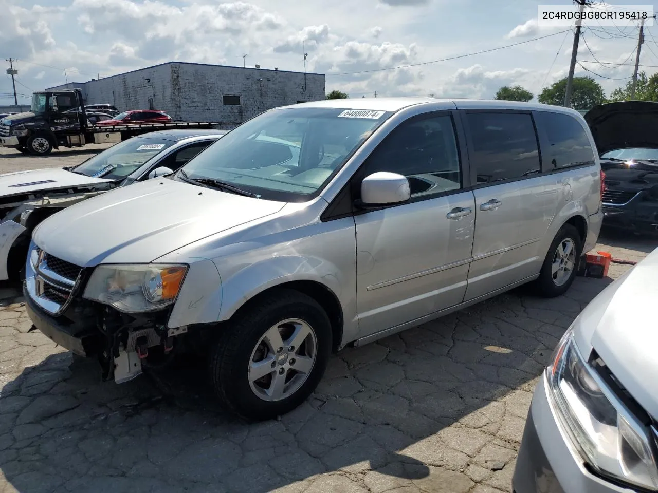 2012 Dodge Grand Caravan Se VIN: 2C4RDGBG8CR195418 Lot: 64880874