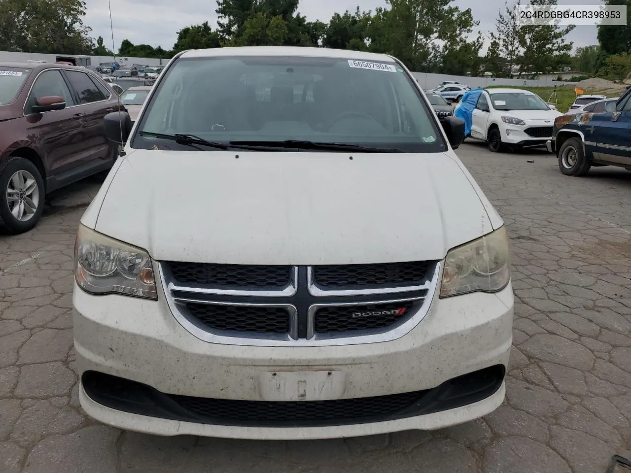 2012 Dodge Grand Caravan Se VIN: 2C4RDGBG4CR398953 Lot: 66507904