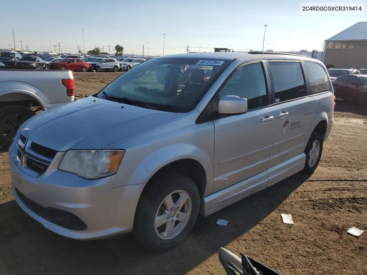 2012 Dodge Grand Caravan Sxt VIN: 2C4RDGCGXCR319414 Lot: 66737264