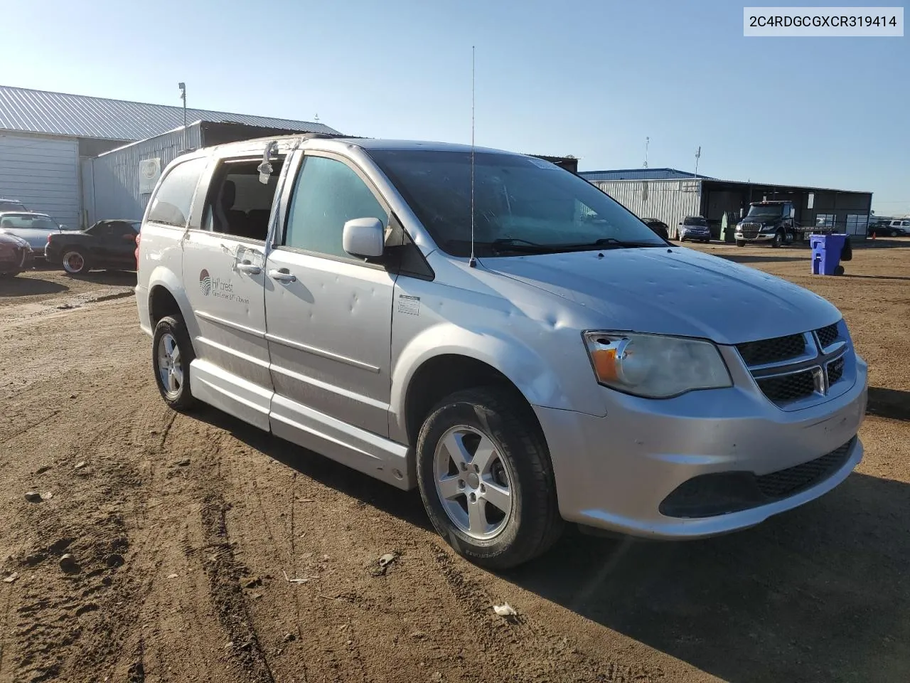 2C4RDGCGXCR319414 2012 Dodge Grand Caravan Sxt