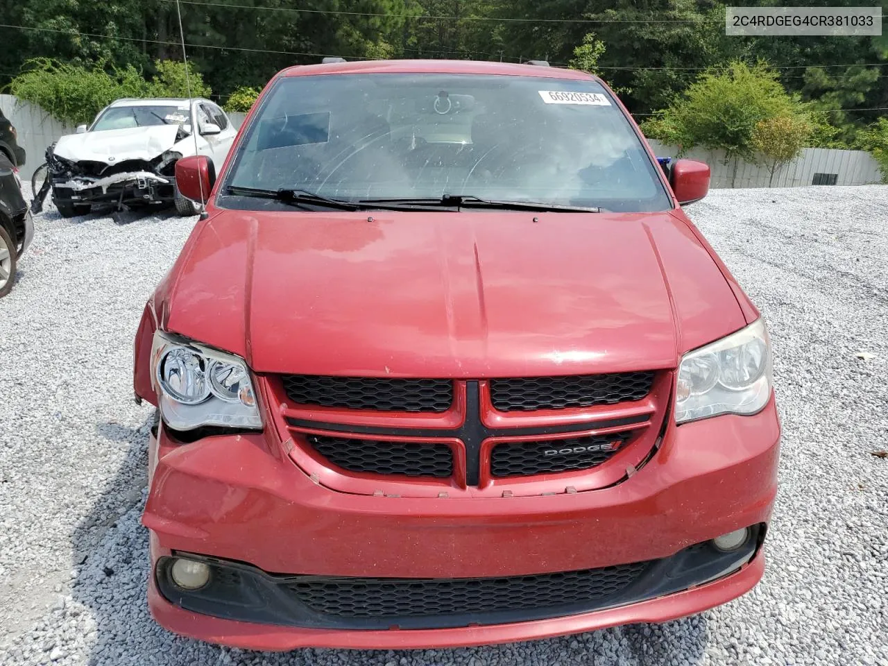 2012 Dodge Grand Caravan R/T VIN: 2C4RDGEG4CR381033 Lot: 66920534