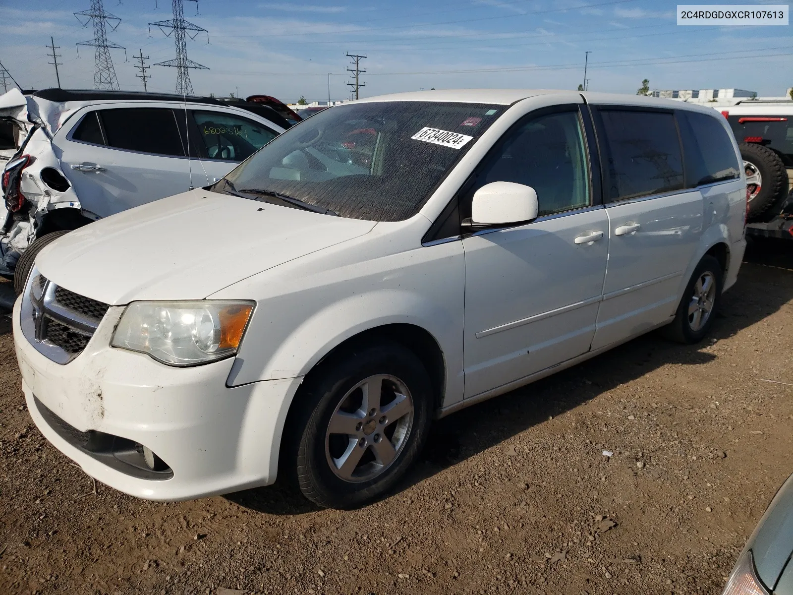 2012 Dodge Grand Caravan Crew VIN: 2C4RDGDGXCR107613 Lot: 67340024