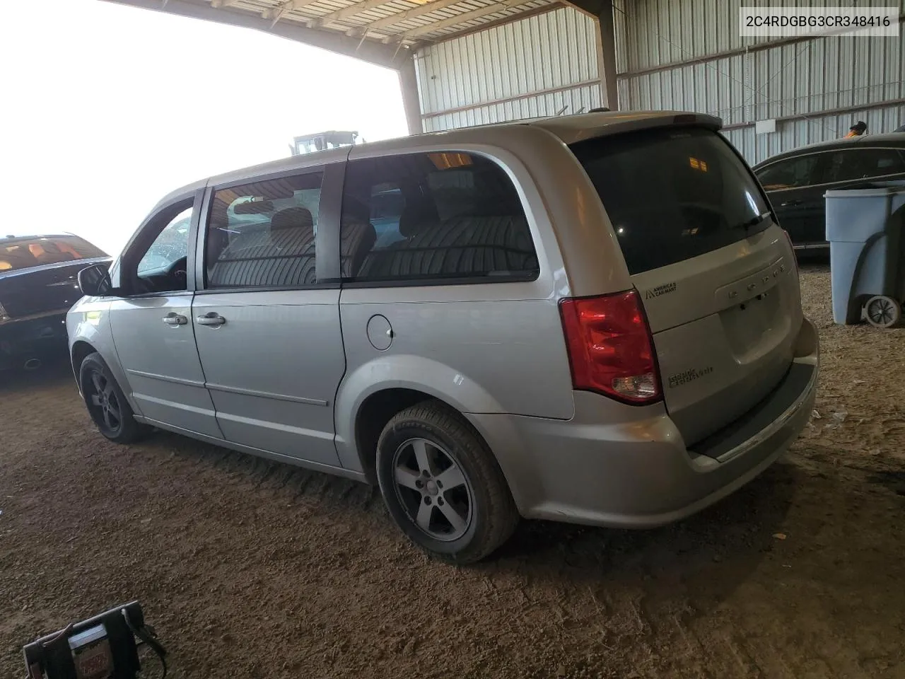 2012 Dodge Grand Caravan Se VIN: 2C4RDGBG3CR348416 Lot: 67901354