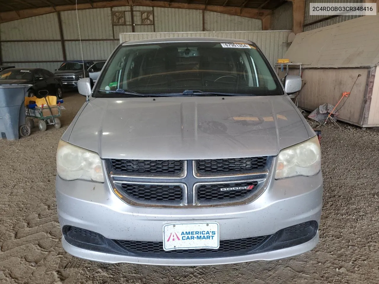 2012 Dodge Grand Caravan Se VIN: 2C4RDGBG3CR348416 Lot: 67901354