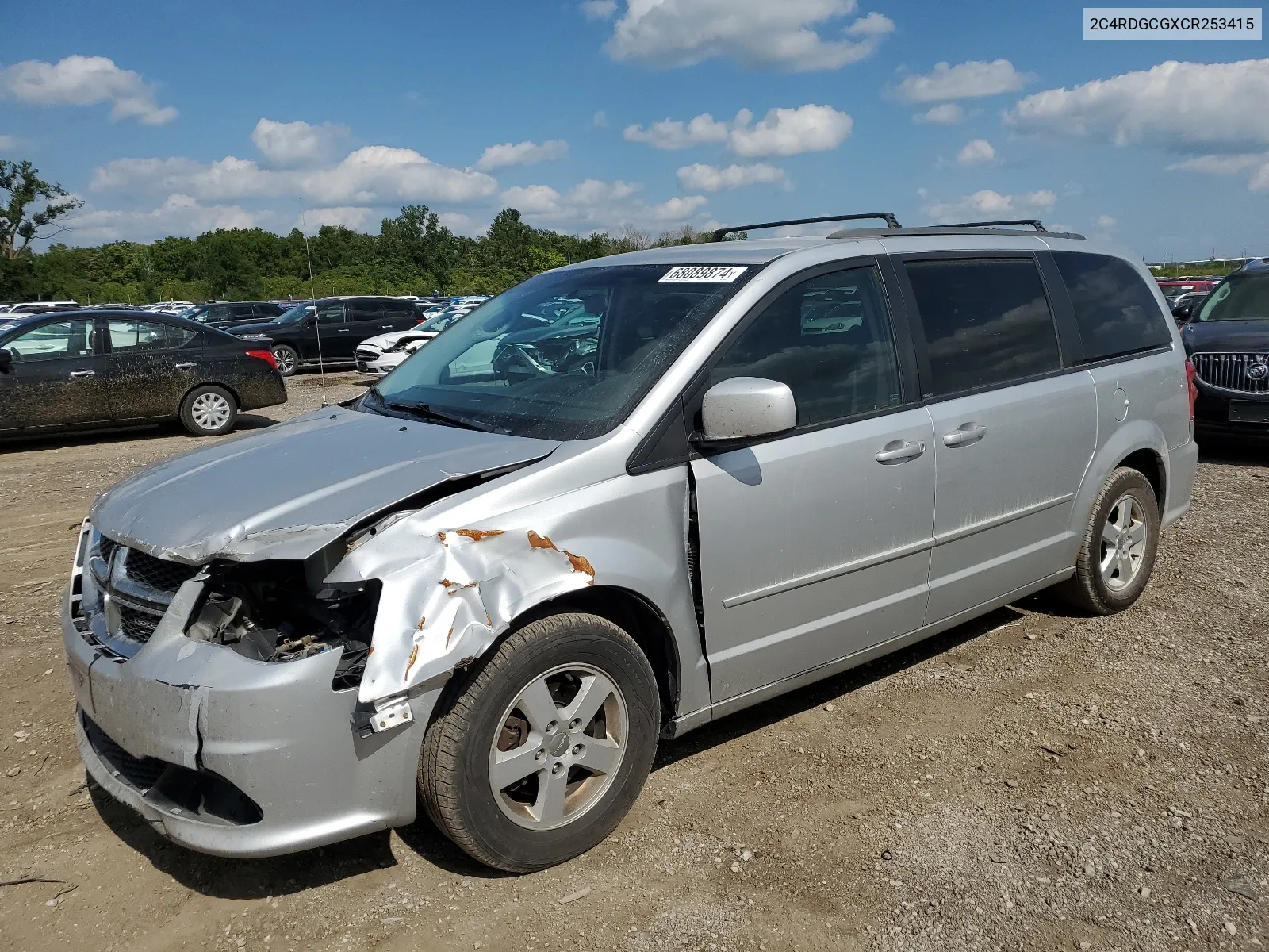 2012 Dodge Grand Caravan Sxt VIN: 2C4RDGCGXCR253415 Lot: 68089874