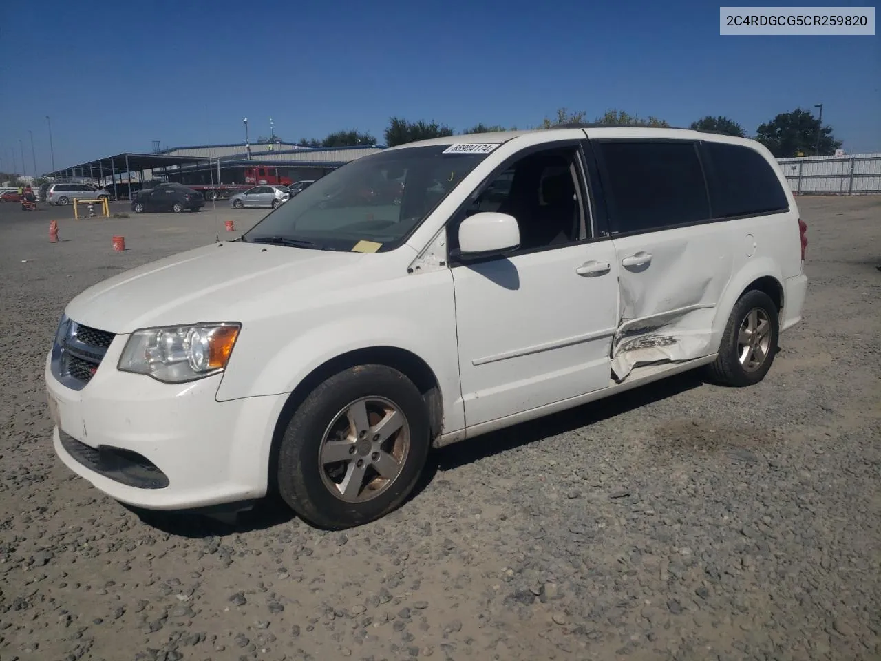 2012 Dodge Grand Caravan Sxt VIN: 2C4RDGCG5CR259820 Lot: 68904174