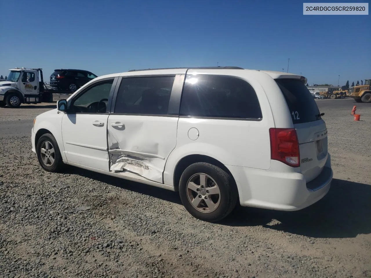 2012 Dodge Grand Caravan Sxt VIN: 2C4RDGCG5CR259820 Lot: 68904174