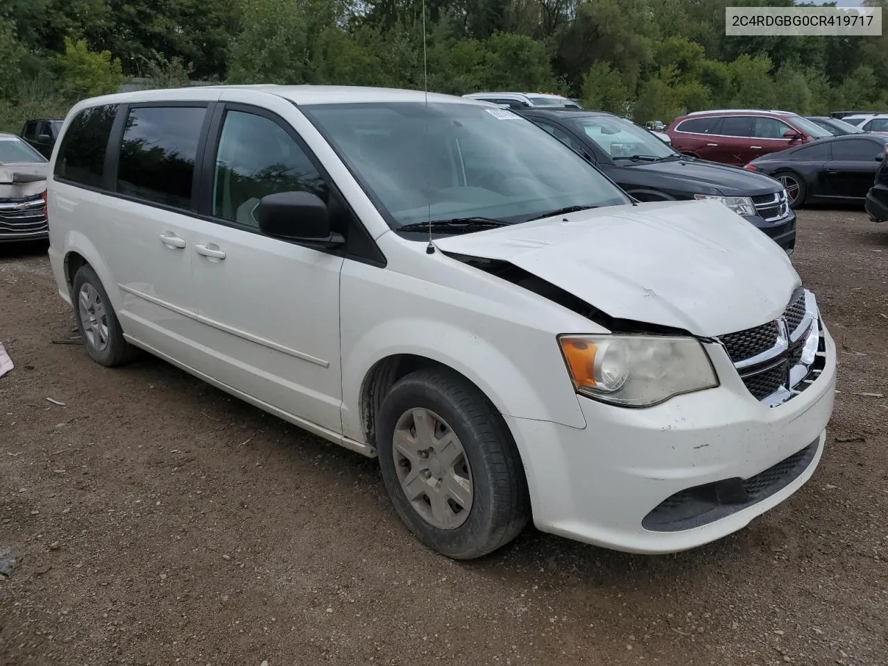 2012 Dodge Grand Caravan Se VIN: 2C4RDGBG0CR419717 Lot: 69374784