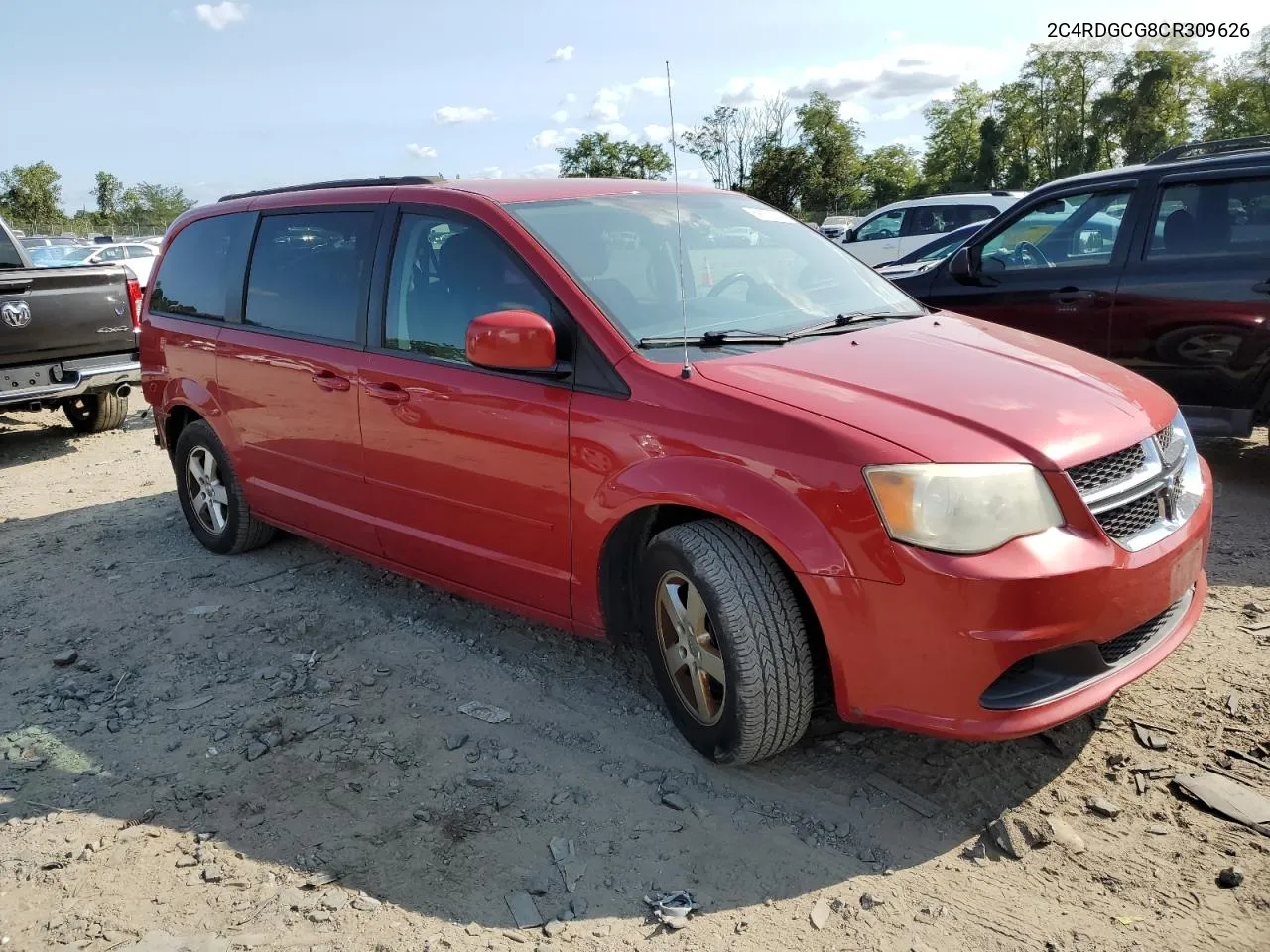 2012 Dodge Grand Caravan Sxt VIN: 2C4RDGCG8CR309626 Lot: 69875804