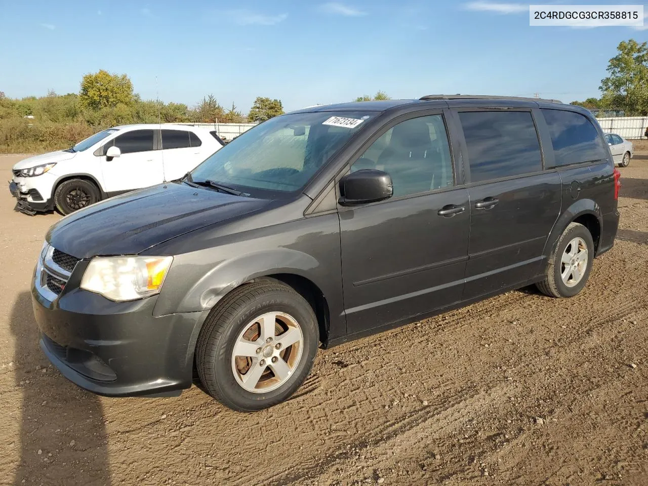 2012 Dodge Grand Caravan Sxt VIN: 2C4RDGCG3CR358815 Lot: 71673134