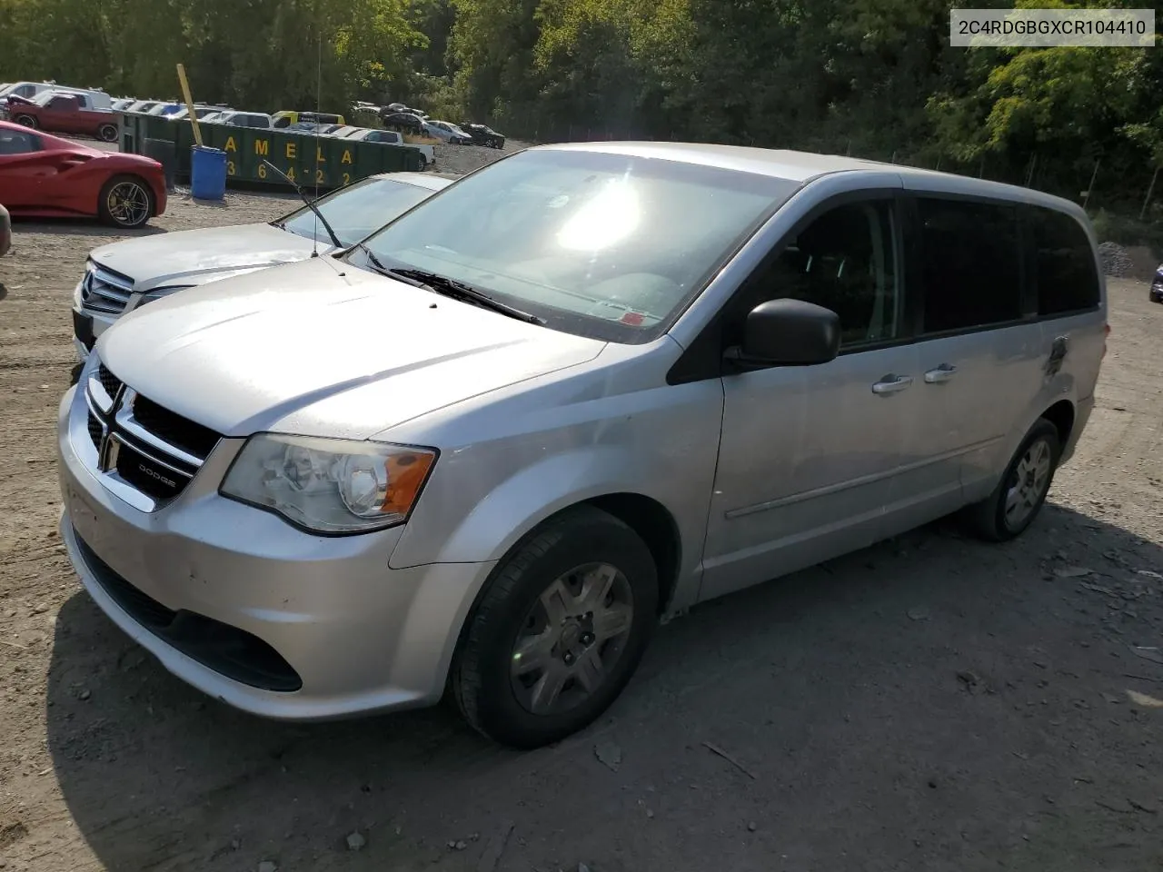 2012 Dodge Grand Caravan Se VIN: 2C4RDGBGXCR104410 Lot: 71844354