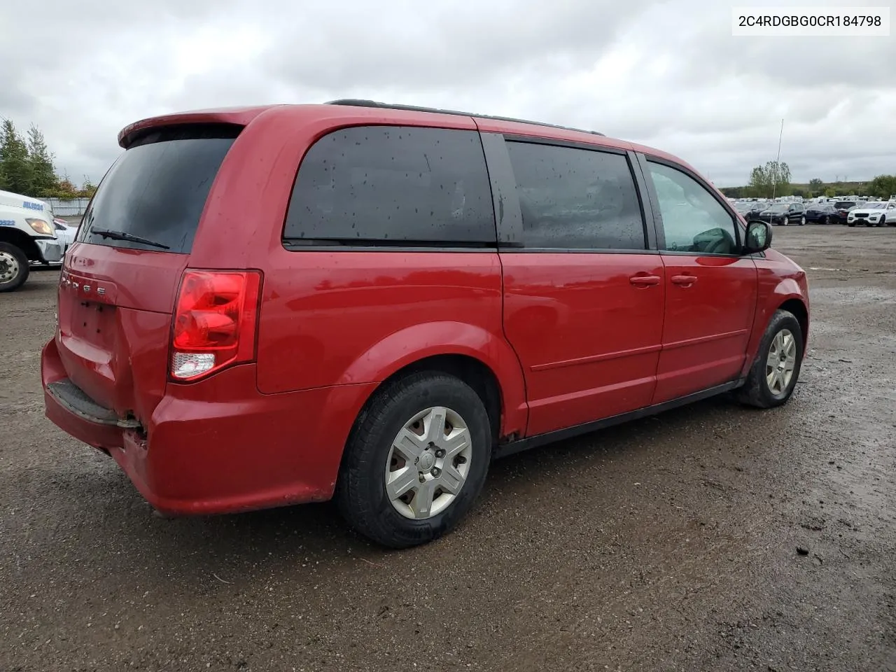 2012 Dodge Grand Caravan Se VIN: 2C4RDGBG0CR184798 Lot: 71979534