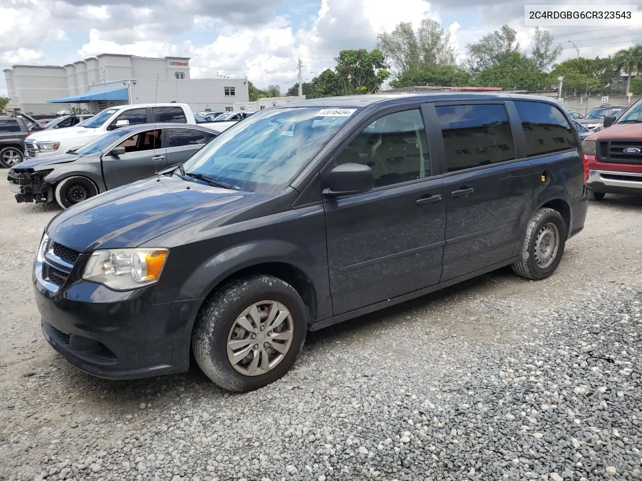 2012 Dodge Grand Caravan Se VIN: 2C4RDGBG6CR323543 Lot: 72016434