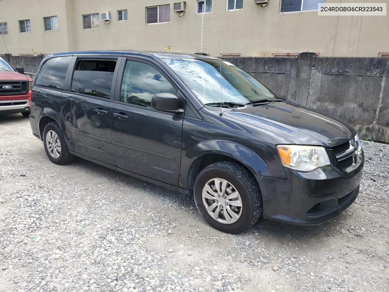 2012 Dodge Grand Caravan Se VIN: 2C4RDGBG6CR323543 Lot: 72016434