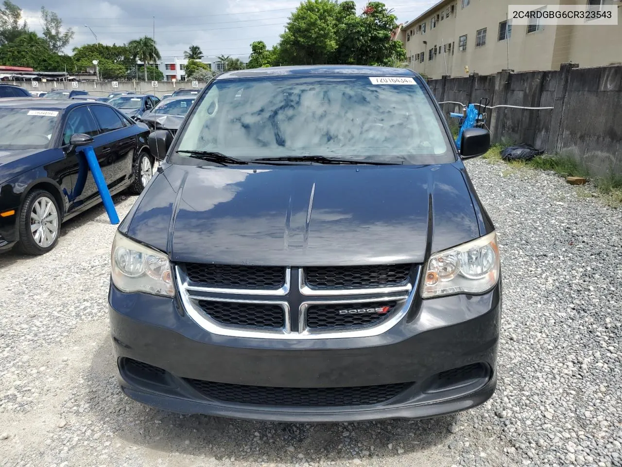 2012 Dodge Grand Caravan Se VIN: 2C4RDGBG6CR323543 Lot: 72016434