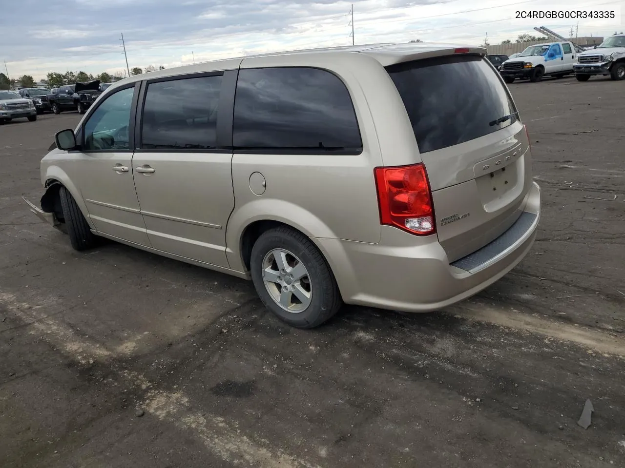 2012 Dodge Grand Caravan Se VIN: 2C4RDGBG0CR343335 Lot: 72090024